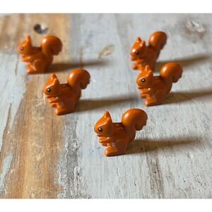 Lego MiniFigure Squirrels Reddish Brown Lot of (5) Forest Woodland